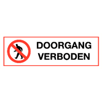 Doorgang verboden