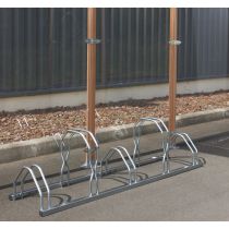 Fietsenrek voor 5 fietsen, 2 niveaus naast elkaar