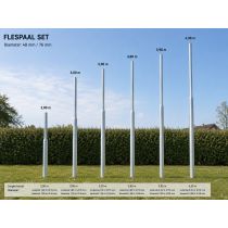 Flespaal lengte 300 cm, 48/76 mm, 2 losse grondankers