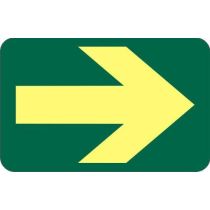 Fotoluminescerende sticker rechthoek pijl