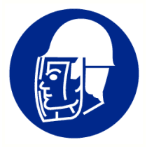 Gelaatsbescherming verplicht