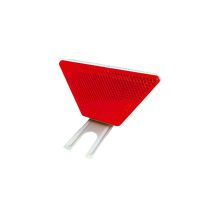 Geleiderailreflector trapezium, kleur reflector rood/wit