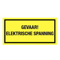 Gevaar! Electrische spanning