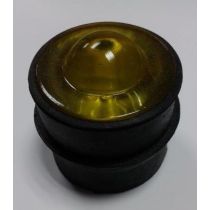 Glasbolreflector in rubber ø 5 cm, geel