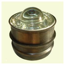 Glasbolreflector in rubber ø 5 cm, wit