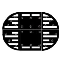 Gumatec® verkeersdrempel zone 30 - 50 km, 264 cm lang