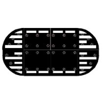 Gumatec® verkeersdrempel zone 30 - 50 km, 364 cm lang