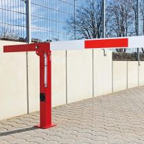 Handbediende lichte slagboom met gasdrukveer, overspanning 272 cm, rood/wit