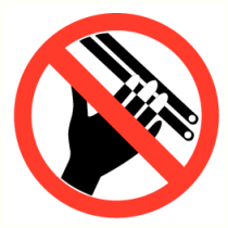 Handen weghouden bij draaiende delen