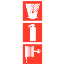 Handmelder + Brandblusser + Brandhaspel