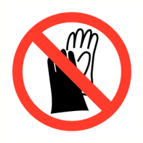 Handschoenen verboden