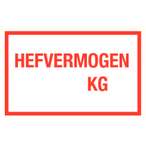 Tekstbord Hefvermogen kg