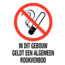 In dit gebouw geldt een algemeen rookverbod