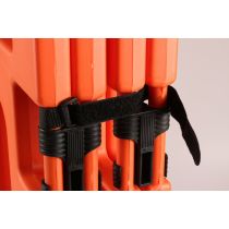 Inklapbaar HDPE afzethek, 110 x 100 cm, kleur oranje