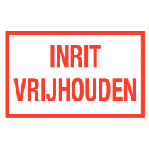 Inrit vrijhouden
