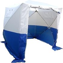 Lastent, werktent, montagetent, kleur wit/blauw, 180x180x190 cm