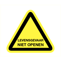 Levensgevaar niet openen