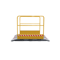 Loopbrug kunststof met metalen leuningen, 165 x 102 cm