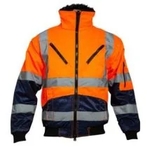 M-Wear 0962 pilotjack fluor oranje/marineblauw