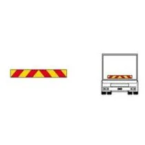 Markering vrachtwagen achterzijde diagonaal