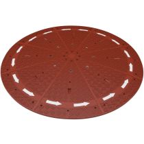 Mini rotonde Ø 300 x 10 cm, rood gevulkaniseerd rubber