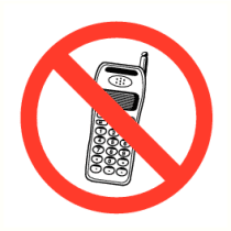 Mobiele telefoon verboden