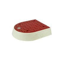 Modulair verkeerseiland (verkeersgeleider) uit gerecycleerd rubber, kleur rood