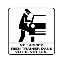 Ne laissez rien trainer dans votre voiture