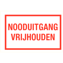 Nooduitgang vrijhouden