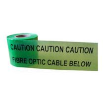 Ondergronds waarschuwingslint 365 meter x 15 cm, caution fibre optic cable below
