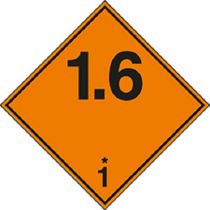 Ontplofbare stoffen en voorwerpen ADR klasse 1.6