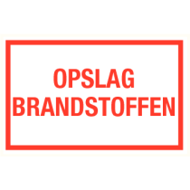 Tekstbord Opslag brandstoffen