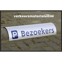 Parkeerbord gebogen voor op betonnen stootband