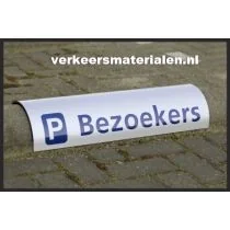 Parkeerbord gebogen voor op betonnen stootband