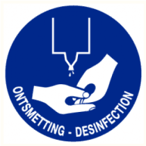Pictogram Handen ontsmetten verplicht
