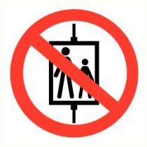 Pictogram Lift verboden voor personen