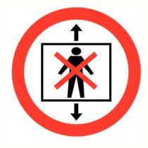Pictogram Lift verboden voor personen