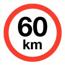 Pictogram Maximum snelheid 60 km
