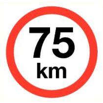 Pictogram Maximum snelheid 75 km