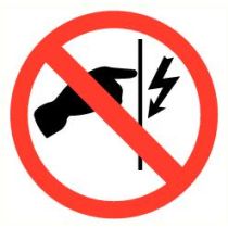 Pictogram Niet aanraken / electriciteits spanning