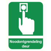Pictogram Noodontgrendeling deur