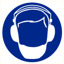 Pictogram Oorbescherming + ademhalingsbescherming verplicht