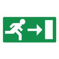 Pictogram Richtingsverandering van de vluchtweg naar rechts
