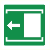 Pictogram Schuifdeur als (nood)uitgang
