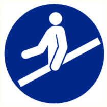 Pictogram Trapleuning gebruiken verplicht