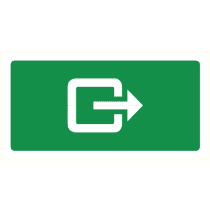 Pictogram Uitgang + nooduitgang rechts