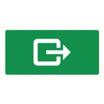 Pictogram Uitgang + nooduitgang rechts