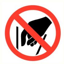 Pictogram Verboden in te grijpen