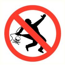 Pictogram Verboden loszittende kleding te dragen