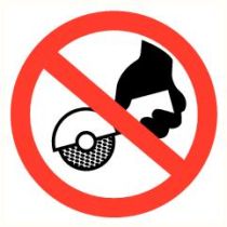 Pictogram Verboden te slijpen